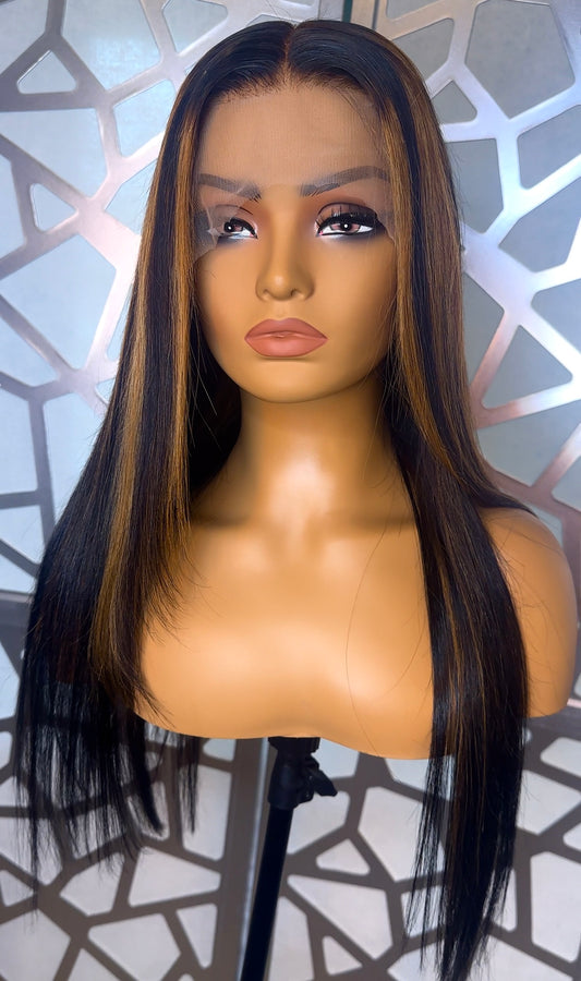 Highlight (1B/30) 13x4 Body Wave HD Lace Front Wig 24 Inches 180% Density + Wig Install
